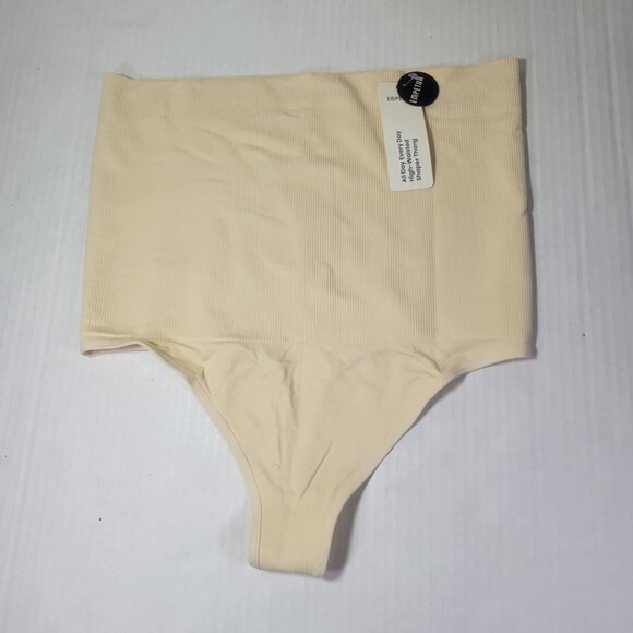 Empetua Beige High-Waisted Seamless Thong Underwear Shapewear Size XL - Picture 1 of 3